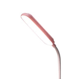LED Desk Lamp Touch Control Three Level Color Temperature Stepless Dimming USB Charging Table Lamp Pink - Close-Up Angle