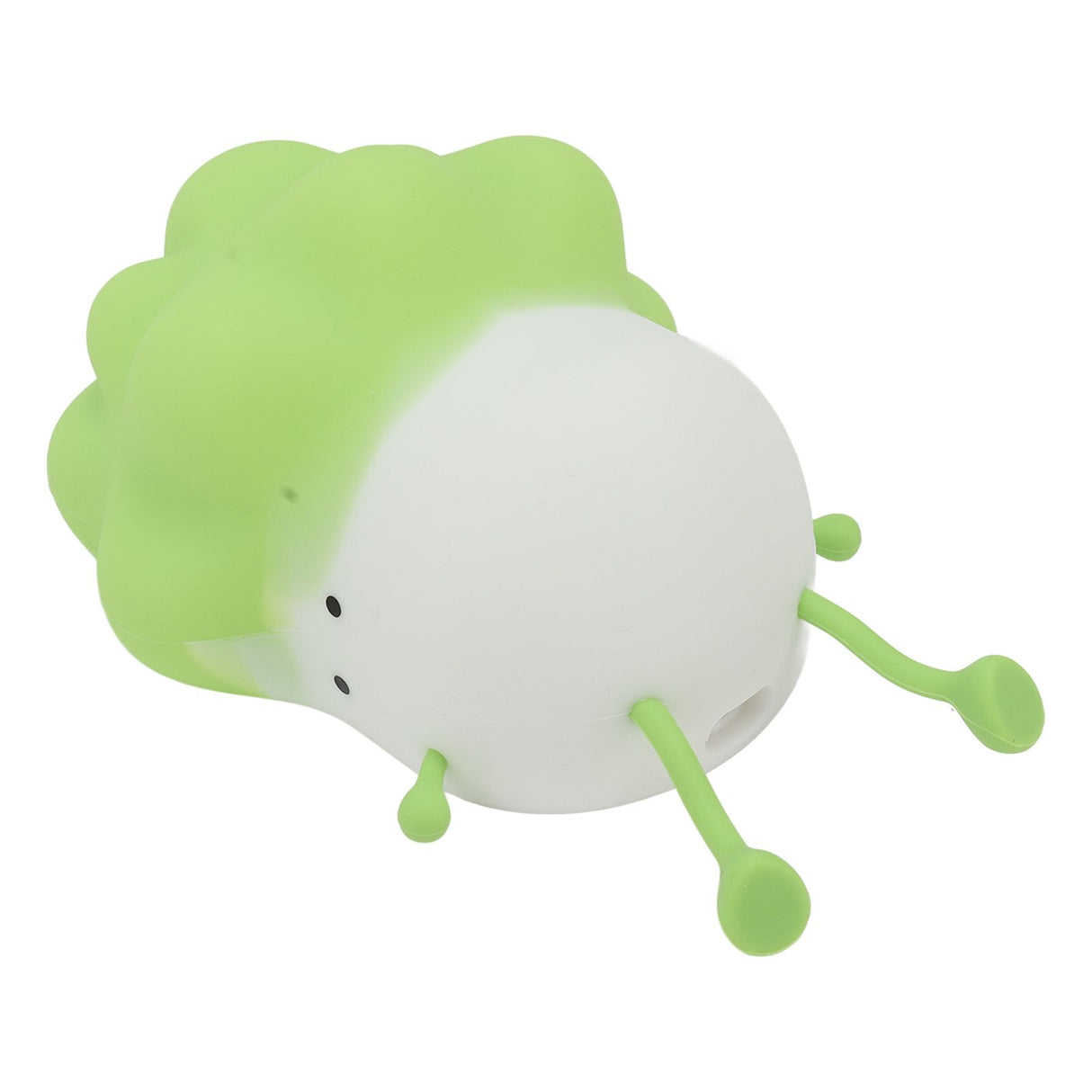 Cabbage Silicone Night Light Cartoon Vegetable Cell Phone Holder Decompression Rechargeable Night Lamp for Bedside Decor Green