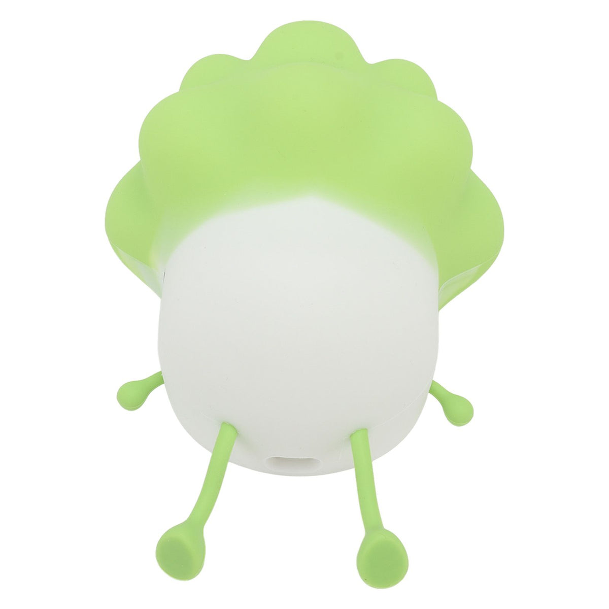 Cabbage Silicone Night Light Cartoon Vegetable Cell Phone Holder Decompression Rechargeable Night Lamp for Bedside Decor Green