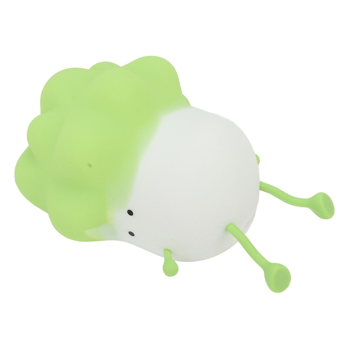 Cabbage Silicone Night Light Cartoon Vegetable Cell Phone Holder Decompression Rechargeable Night Lamp for Bedside Decor Green