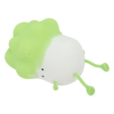Cabbage Silicone Night Light Cartoon Vegetable Cell Phone Holder Decompression Rechargeable Night Lamp for Bedside Decor Green - Low Angle
