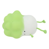 Cabbage Silicone Night Light Cartoon Vegetable Cell Phone Holder Decompression Rechargeable Night Lamp for Bedside Decor Green