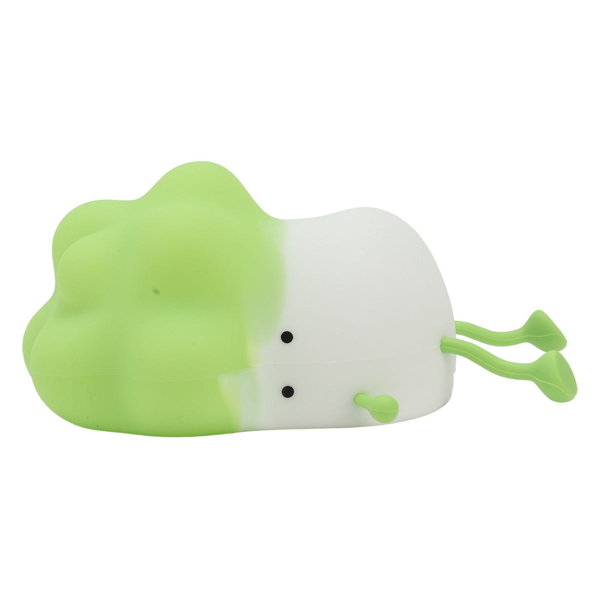 Cabbage Silicone Night Light Cartoon Vegetable Cell Phone Holder Decompression Rechargeable Night Lamp for Bedside Decor Green