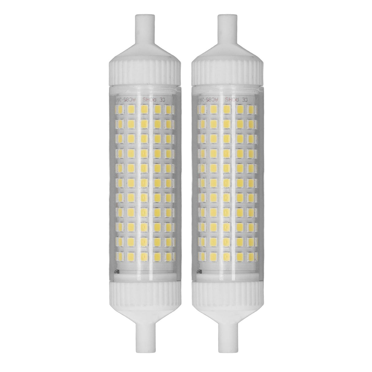 2Pcs R7S LED Light Bulb 118mm Dimmable 15W 154 LEDs Double Ended Floodlight for Home Night Advertising Lighting 220V White Light