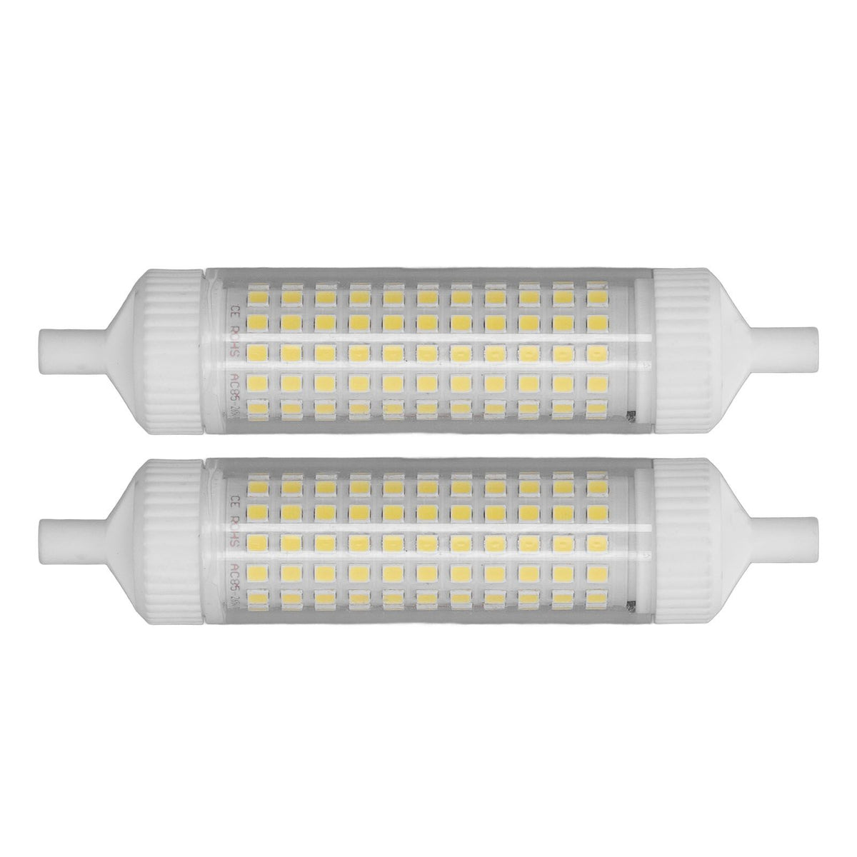 2Pcs R7S LED Light Bulb 118mm Dimmable 15W 154 LEDs Double Ended Floodlight for Home Night Advertising Lighting 220V White Light