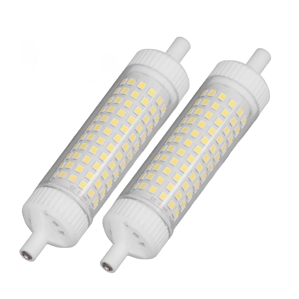 2Pcs R7S LED Light Bulb 118mm Dimmable 15W 154 LEDs Double Ended Floodlight for Home Night Advertising Lighting 220V White Light