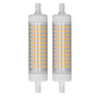 2Pcs R7S LED Light Bulb 118mm Dimmable 15W 154 LEDs Double Ended Floodlight for Home Night Advertising Lighting 220V Warm Light