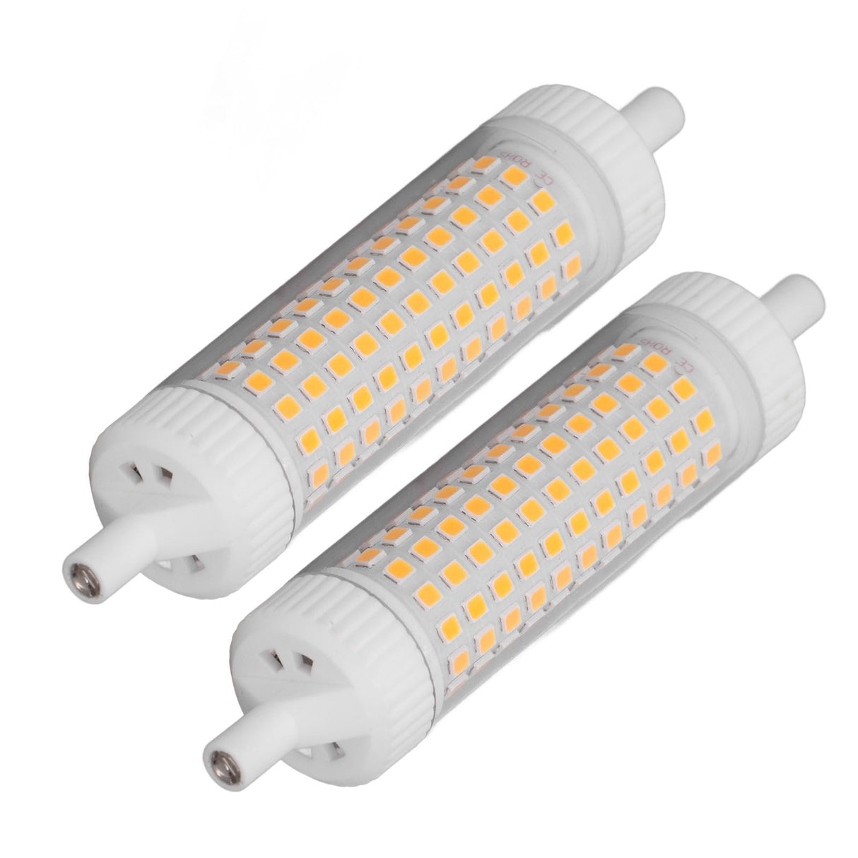 2Pcs R7S LED Light Bulb 118mm Dimmable 15W 154 LEDs Double Ended Floodlight for Home Night Advertising Lighting 220V Warm Light