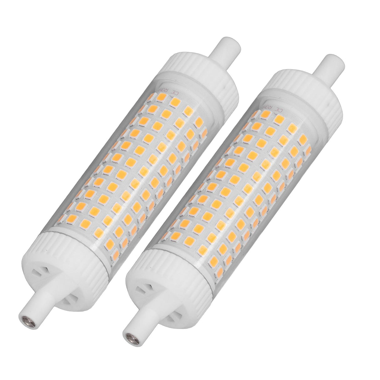 2Pcs R7S LED Light Bulb 118mm Dimmable 15W 154 LEDs Double Ended Floodlight for Home Night Advertising Lighting 220V Warm Light