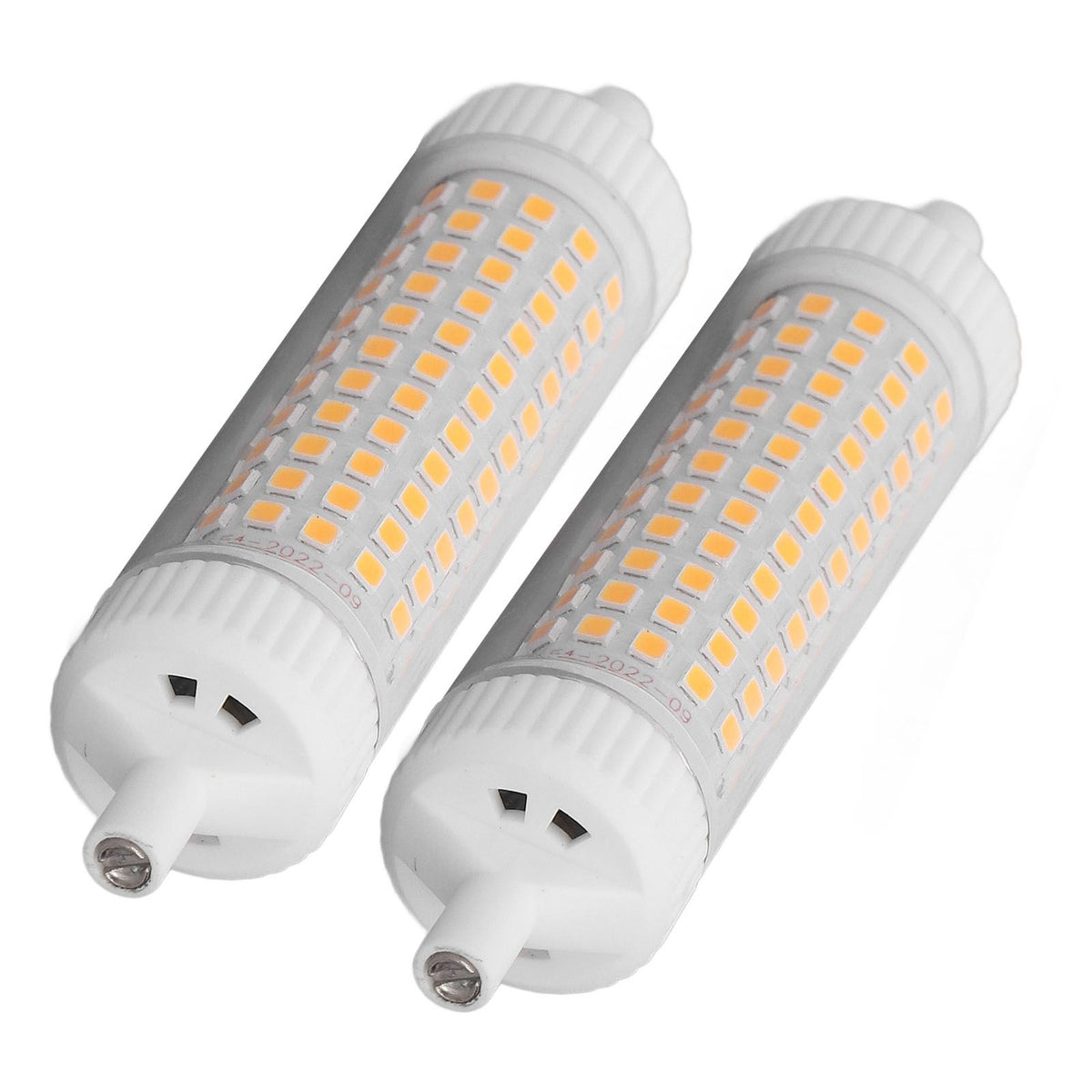 2Pcs R7S LED Light Bulb 118mm Dimmable 15W 154 LEDs Double Ended Floodlight for Home Night Advertising Lighting 220V Warm Light