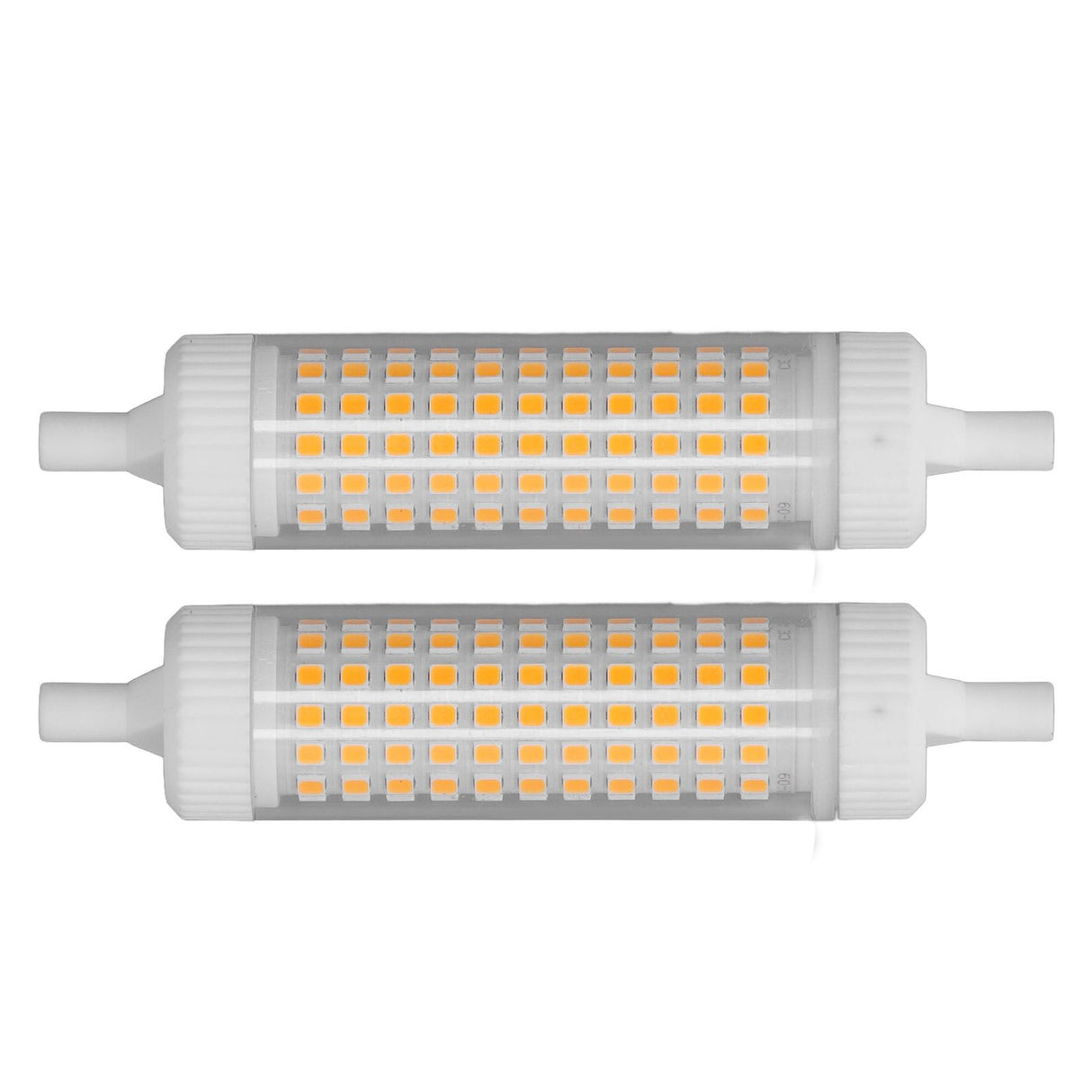 2Pcs R7S LED Light Bulb 118mm Dimmable 15W 154 LEDs Double Ended Floodlight for Home Night Advertising Lighting 220V Warm Light