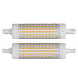 2Pcs R7S LED Light Bulb 118mm Dimmable 15W 154 LEDs Double Ended Floodlight for Home Night Advertising Lighting 220V Warm Light