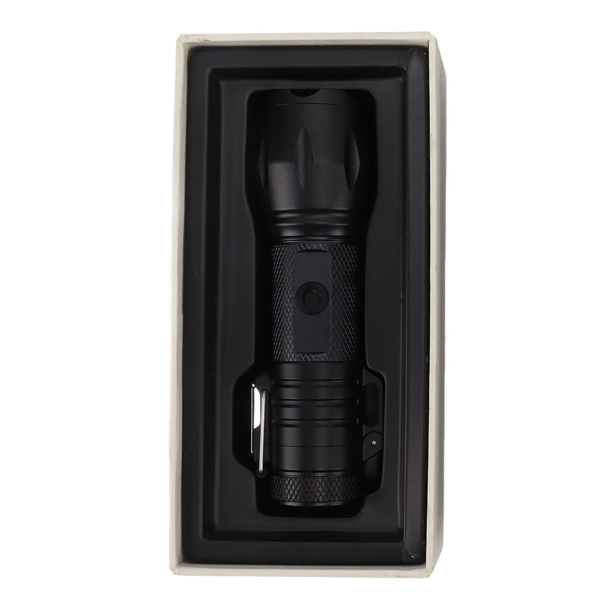 Electric Lighter Waterproof Windproof Aluminum Alloy Portable Lighter with Flashlight 3.7v Black