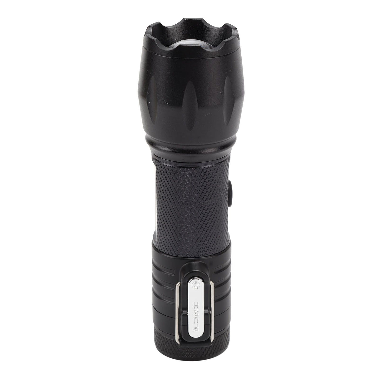Electric Lighter Waterproof Windproof Aluminum Alloy Portable Lighter with Flashlight 3.7v Black