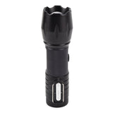 Electric Lighter Waterproof Windproof Aluminum Alloy Portable Lighter with Flashlight 3.7v Black