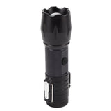 Electric Lighter Waterproof Windproof Aluminum Alloy Portable Lighter with Flashlight 3.7v Black