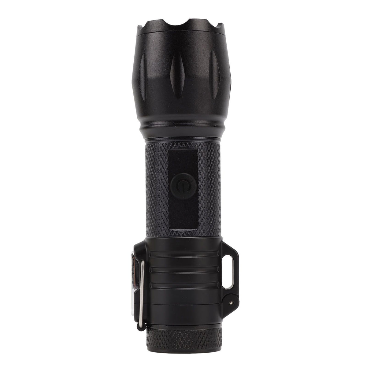 Electric Lighter Waterproof Windproof Aluminum Alloy Portable Lighter with Flashlight 3.7v Black
