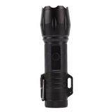 Electric Lighter Waterproof Windproof Aluminum Alloy Portable Lighter with Flashlight 3.7v Black