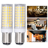 2 Pcs LED Corn Bulb BA15D 10W Dimmable Energy Saving 102LEDs Ceramic Light Bulb AC 100‑120V