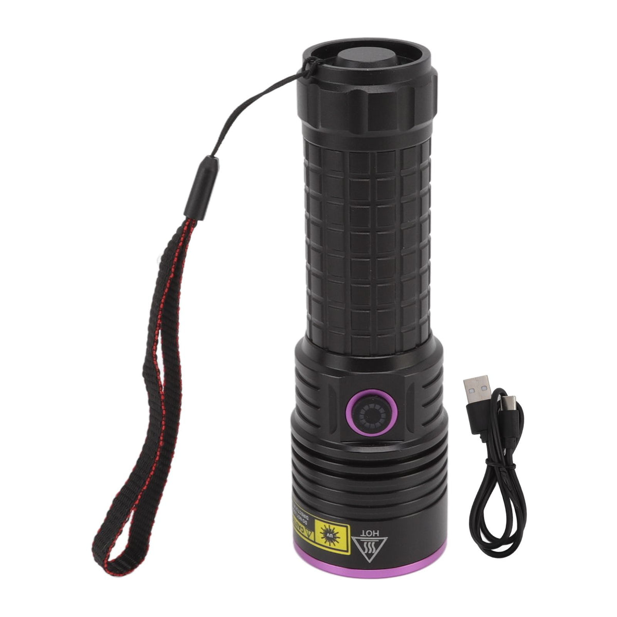 Y48 365nm Ultraviolet Flashlight Rechargeable Black Light Flashlight for Resin Curing Currency Verification Scorpion Pet Urine Search
