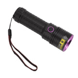 Y48 365nm Ultraviolet Flashlight Rechargeable Black Light Flashlight for Resin Curing Currency Verification Scorpion Pet Urine Search
