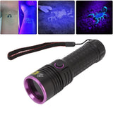 Y48 365nm Ultraviolet Flashlight Rechargeable Black Light Flashlight for Resin Curing Currency Verification Scorpion Pet Urine Search