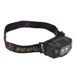 LED Sensor Headlamp Three Color Light Source Rechargeable Outdoor Strong Light Headlamp for Fishing Running Camping - Close-Up Angle