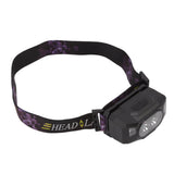 LED Sensor Headlamp Three Color Light Source Rechargeable Outdoor Strong Light Headlamp for Fishing Running Camping