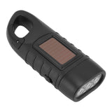 Hand Crank Solar Powered Flashlight Professional Rechargeable Survival Flashlight for Outdoor Sports Camping Hiking