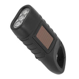 Hand Crank Solar Powered Flashlight Professional Rechargeable Survival Flashlight for Outdoor Sports Camping Hiking