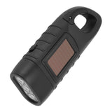 Hand Crank Solar Powered Flashlight Professional Rechargeable Survival Flashlight for Outdoor Sports Camping Hiking - Low Angle