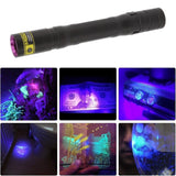 UV Flashlight 365nm Pen Clip Aluminium Alloy Button Control Multi Purpose Blacklight Flashlight for Money Jewelry Curing