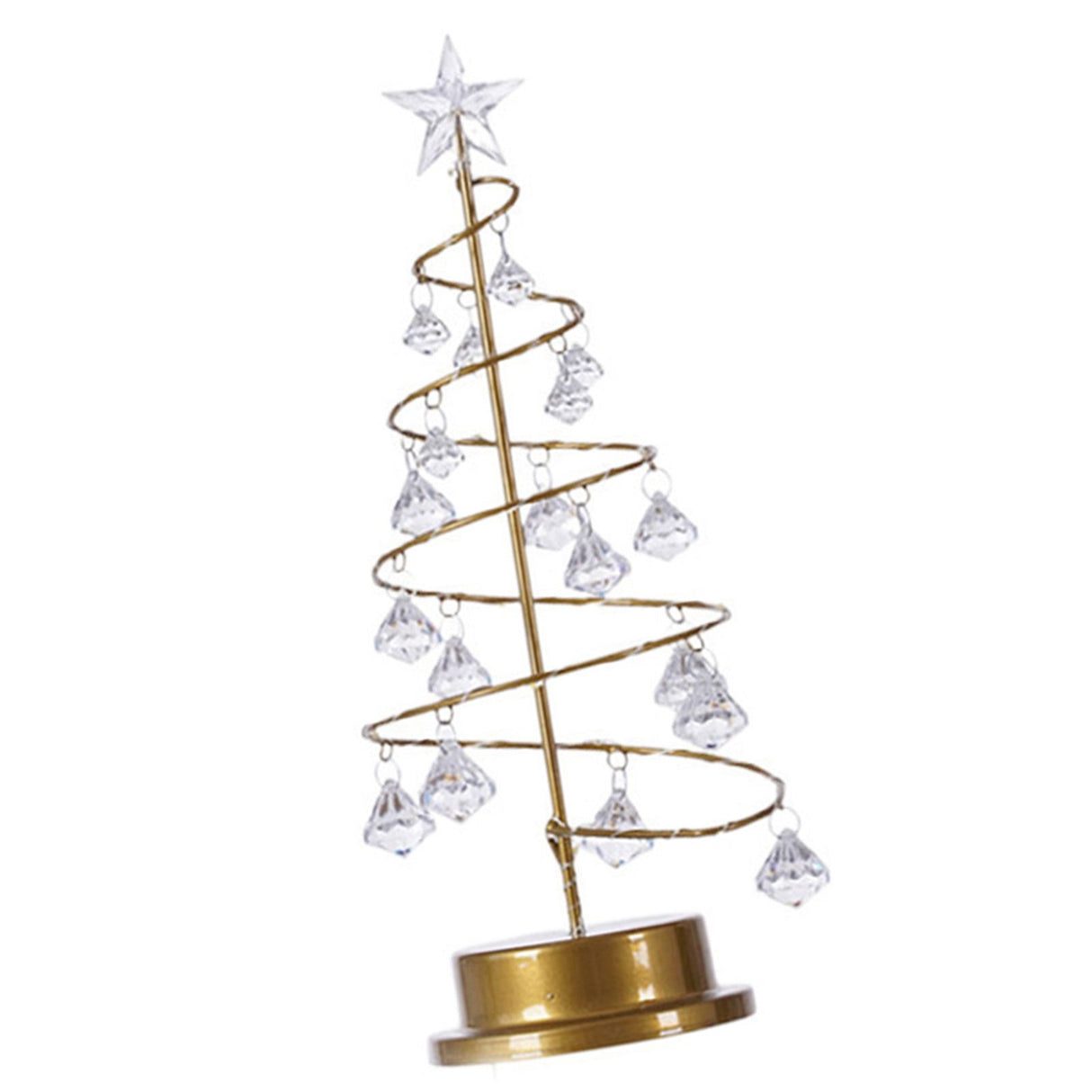Christmas Crystal Tree Lamp Acrylic Crystal Pendant Christmas Decorative Desk Lamp for Bedroom Crystal Tree Lamp, Warm White
