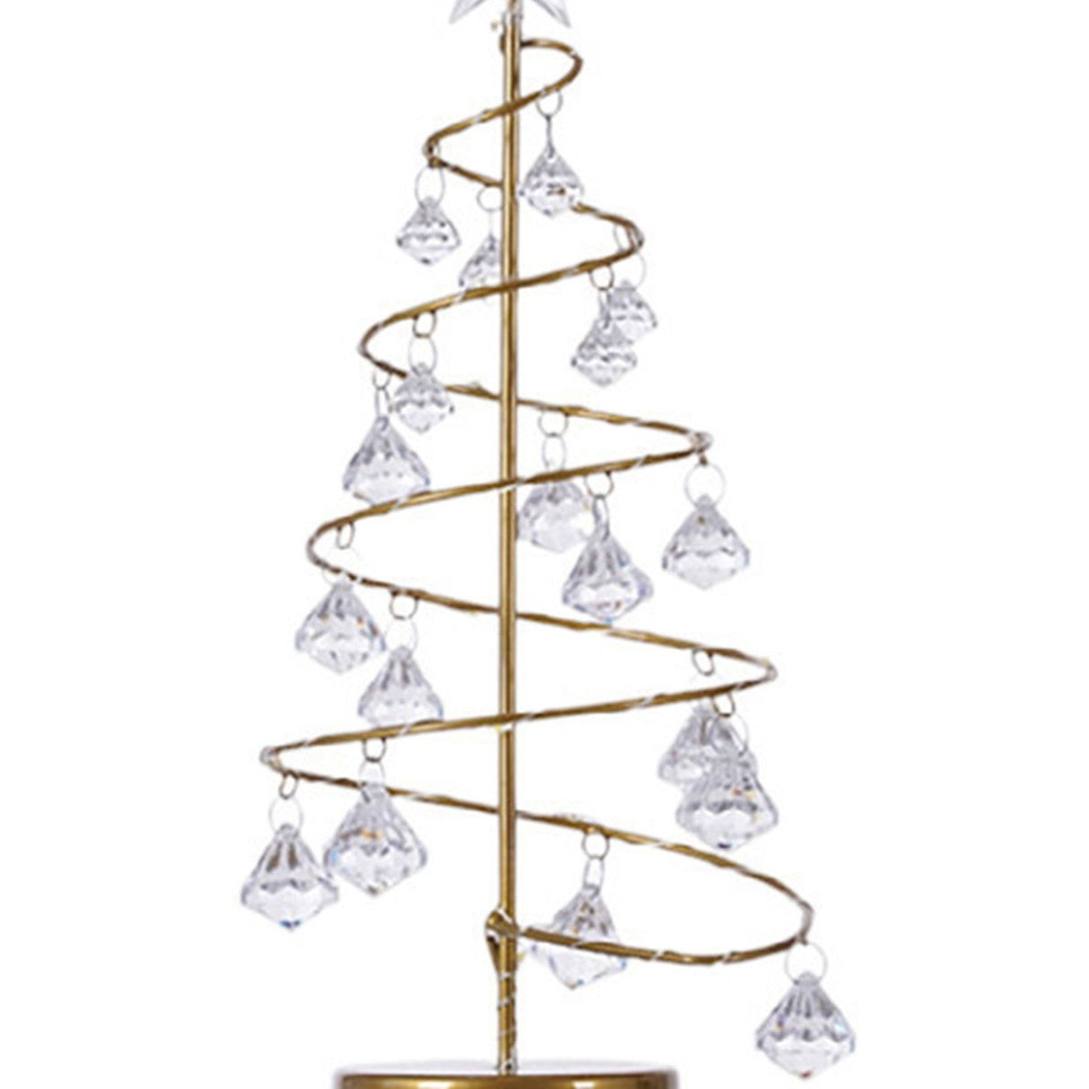 Christmas Crystal Tree Lamp Acrylic Crystal Pendant Christmas Decorative Desk Lamp for Bedroom Crystal Tree Lamp, Warm White