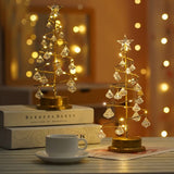Christmas Crystal Tree Lamp Acrylic Crystal Pendant Christmas Decorative Desk Lamp for Bedroom Crystal Tree Lamp, Warm White