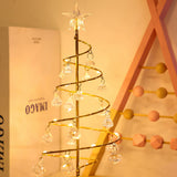 Christmas Crystal Tree Lamp Acrylic Crystal Pendant Christmas Decorative Desk Lamp for Bedroom Crystal Tree Lamp, Warm White