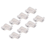 8PCS L Shaped LED Light Strip Connectors 4 Pin 10mm Transparent Gapless Solderless COB LED Adapter Connectors