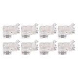 8PCS L Shaped LED Light Strip Connectors 4 Pin 10mm Transparent Gapless Solderless COB LED Adapter Connectors - 45-Degree Angle