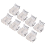 8PCS L Shaped LED Light Strip Connectors 4 Pin 10mm Transparent Gapless Solderless COB LED Adapter Connectors