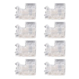8PCS L Shaped LED Light Strip Connectors 4 Pin 10mm Transparent Gapless Solderless COB LED Adapter Connectors