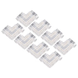 8PCS L Shaped LED Light Strip Connectors 4 Pin 10mm Transparent Gapless Solderless COB LED Adapter Connectors - Extra Image
