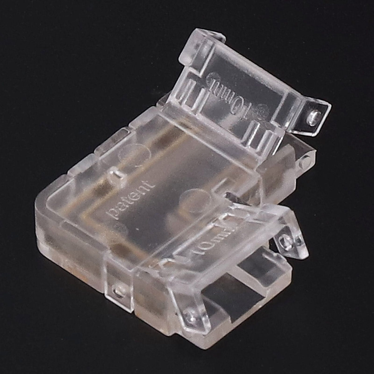 8PCS L Shaped LED Light Strip Connectors 4 Pin 10mm Transparent Gapless Solderless COB LED Adapter Connectors