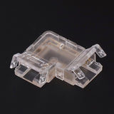 8PCS L Shaped LED Light Strip Connectors 4 Pin 10mm Transparent Gapless Solderless COB LED Adapter Connectors - Extra Image