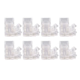 8pcs COB Connector Professional 2Pin 8mm Transparent L Shaped LED Strip Light Connectors for COB LED Strip Light