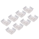 8pcs COB Connector Professional 2Pin 8mm Transparent L Shaped LED Strip Light Connectors for COB LED Strip Light - Front View