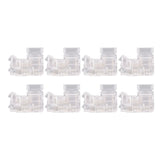 8pcs COB Connector Professional 2Pin 8mm Transparent L Shaped LED Strip Light Connectors for COB LED Strip Light - Side View