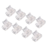 8pcs COB Connector Professional 2Pin 8mm Transparent L Shaped LED Strip Light Connectors for COB LED Strip Light