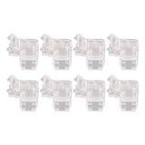 8pcs COB Connector Professional 2Pin 8mm Transparent L Shaped LED Strip Light Connectors for COB LED Strip Light