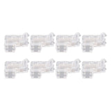 8pcs COB Connector Professional 2Pin 8mm Transparent L Shaped LED Strip Light Connectors for COB LED Strip Light - Close-Up Angle