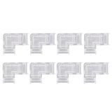 8pcs COB Connector Professional 2Pin 8mm Transparent L Shaped LED Strip Light Connectors for COB LED Strip Light